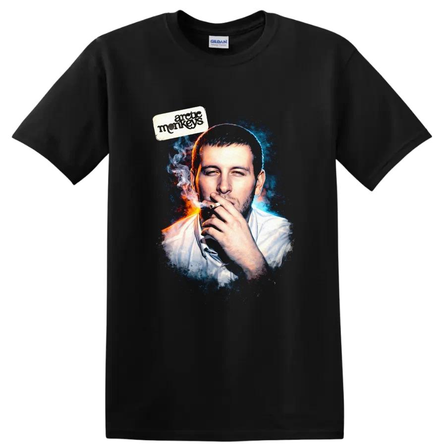 Vintage Classic Rock T Shirt Smoking Musician Graphic Tee Retro Design