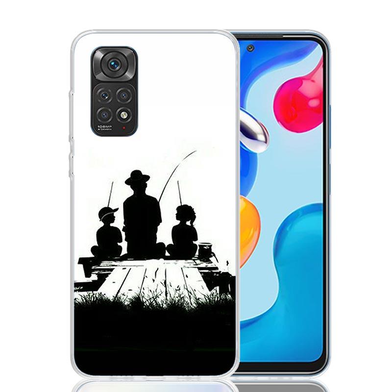 Hunting Fishing Man Phone Case For Xiaomi Redmi Note 13 14 15 Pro Plus 12S 12 14S 11S 11E 10 10S 11 11T 5G 4G Cover Coque Redmi