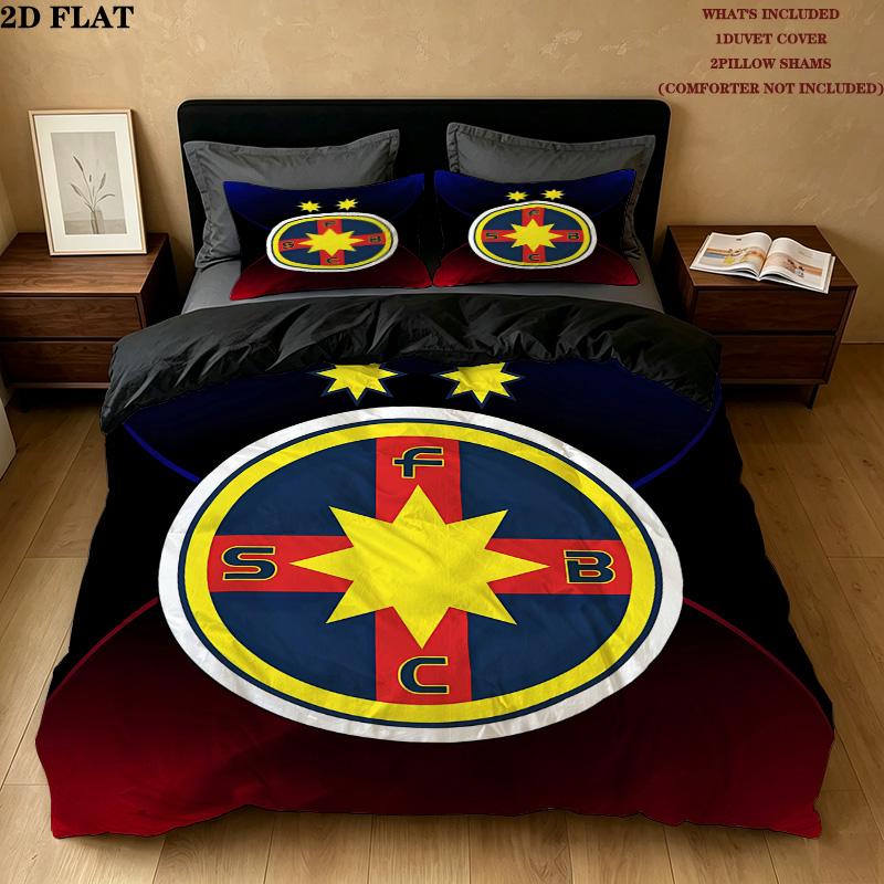 Fcsb Pattern Bedding Quilt Set Quilt Cover Pillowcase Home Birthday Gift(1 * duvet cover + 2 * pillowcase, without core)