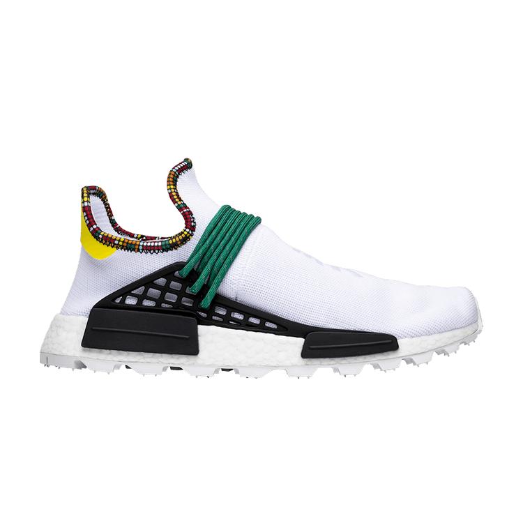 Мужские кроссовки adidas NMD Hu Pharrell Inspiration Pack Белый Обувь Белый/Ярко-зеленый/Ярко-желтый