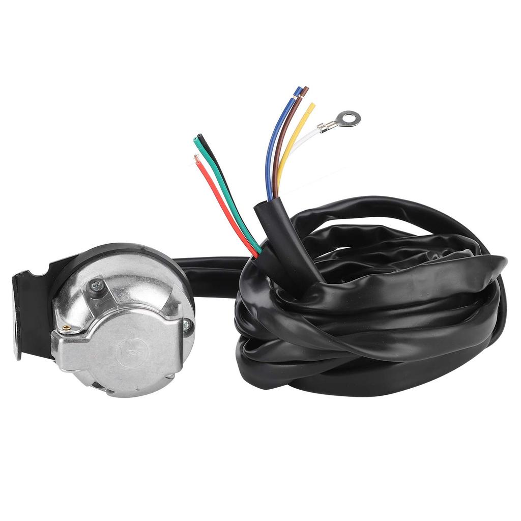 Trailer Connector, 7 Pin European Trailer Connector Socket Wiring Plug 2m Cable for Commercial Vehicle Semi Trailer