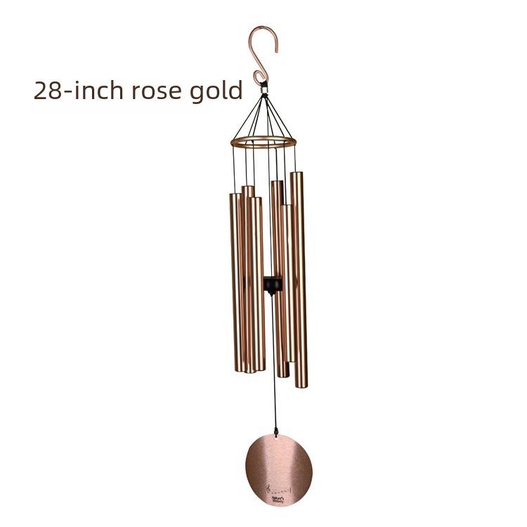 28-дюймовая матово-черная металлическая подвеска Wind Chime — подарок на день святого Валентина/день рождения для девочек