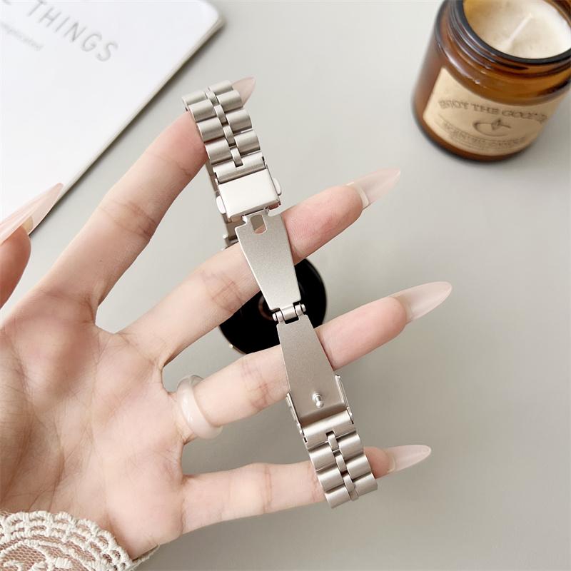 18mm Women Stainless Steel Strap For Huawei GT4 41mm Smart Metal Bracelet For Samsung Galaxy Watch 4/5/6 40mm 44mm Replacement