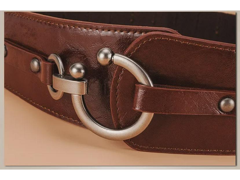 Korean Wide Waist Elastic Belt for Women – Versatile European & American Style