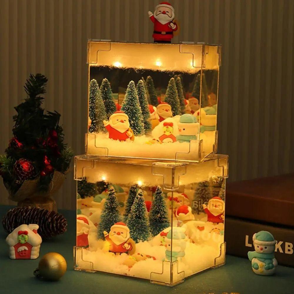 Акриловая Хэллоуинская настольная лампа USB LED Декоративный ночник 2024 Зеркальный свет Подарки на день рождения