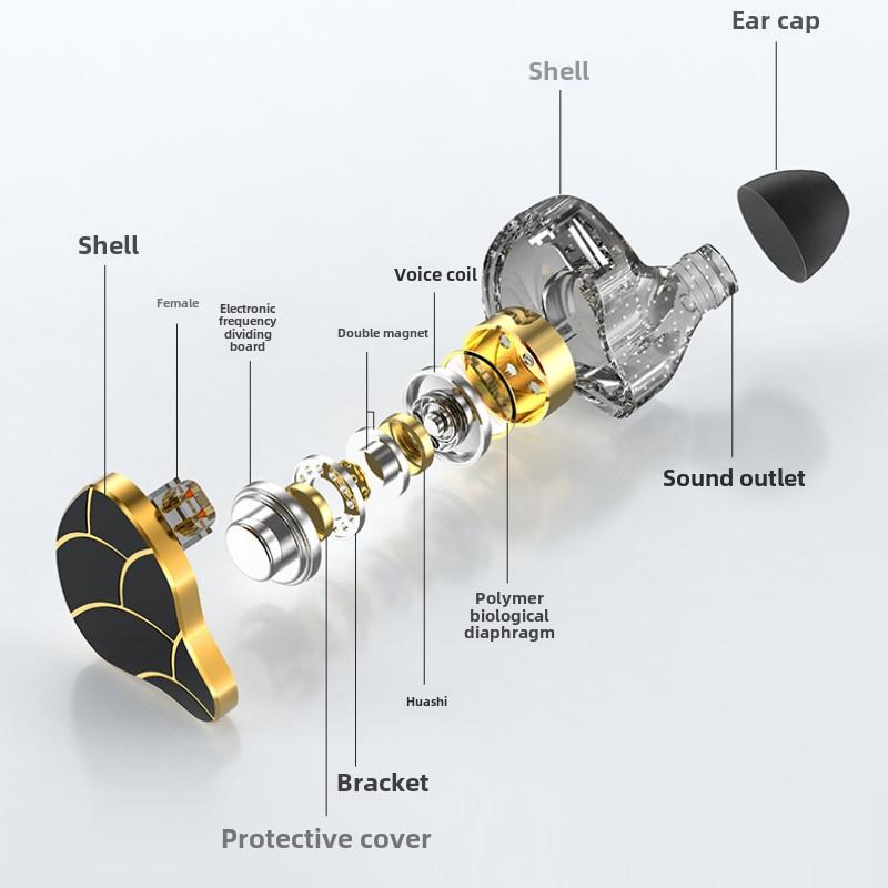 Новые спортивные внутриканальные проводные наушники HIFI Heavy Subwoofer Наушники с микрофоном и управлением Проводные наушники