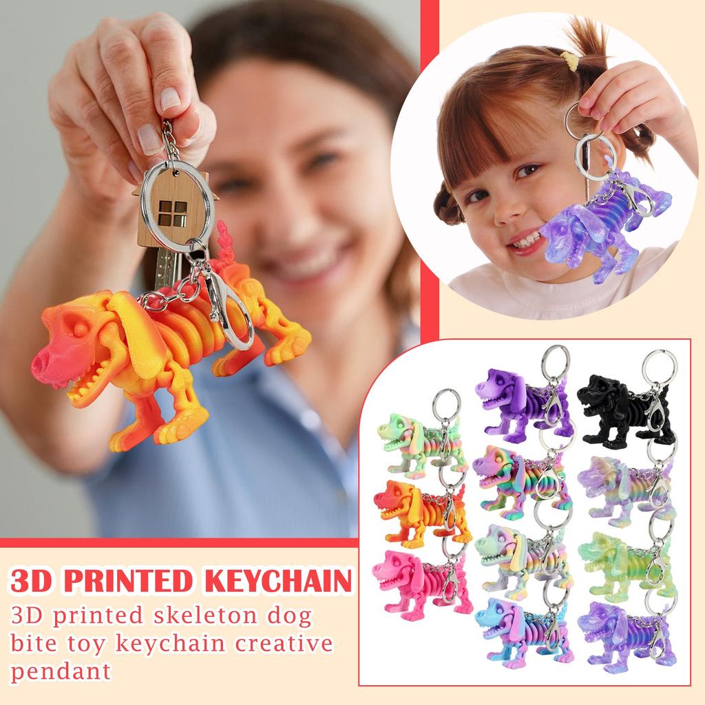 3D-печатный милый трехмерный брелок для ключей школьный рюкзак маленький кулон подарок маленький орнамент