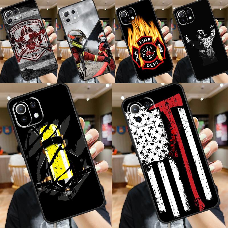 Firefighter Heroes Fireman Case For Xiaomi 14 Ultra 11T 12T 13T Pro 12 13 Lite POCO F6 Pro M6 X3 X5 X6 M5s F3 F5 Cover