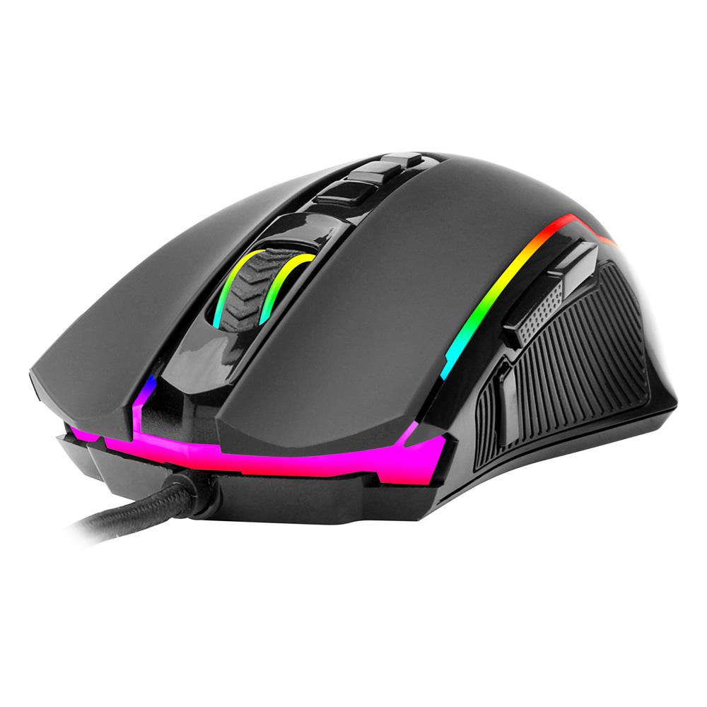 Проводная игровая мышь Redragon M910-K Ranger Basic RGB, 8000 точек на дюйм, 9 программируемых кнопок с кнопкой быстрого срабатывания — черная