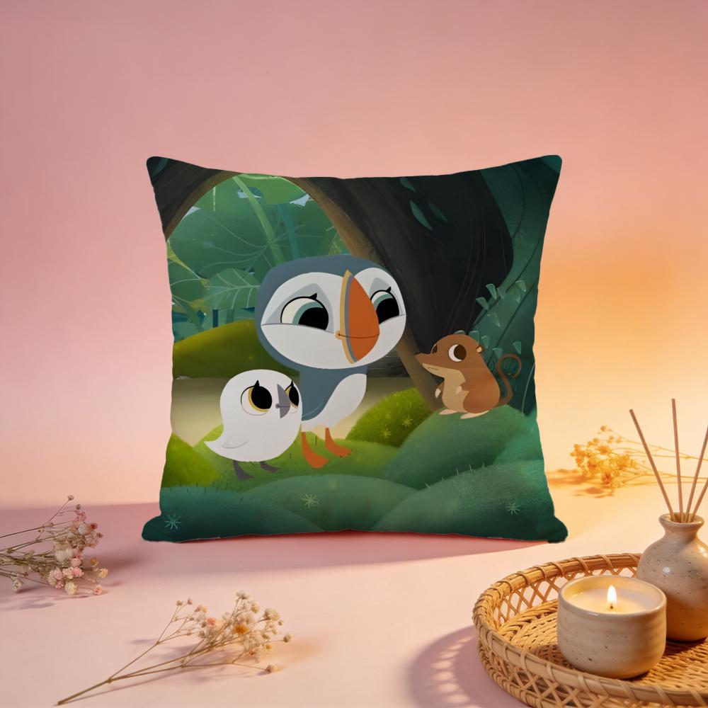 Hot PPuffin Rockiou Cushion Cover Comfortable Durable Pillow Cover MultiScene for Home Office Car Sofa