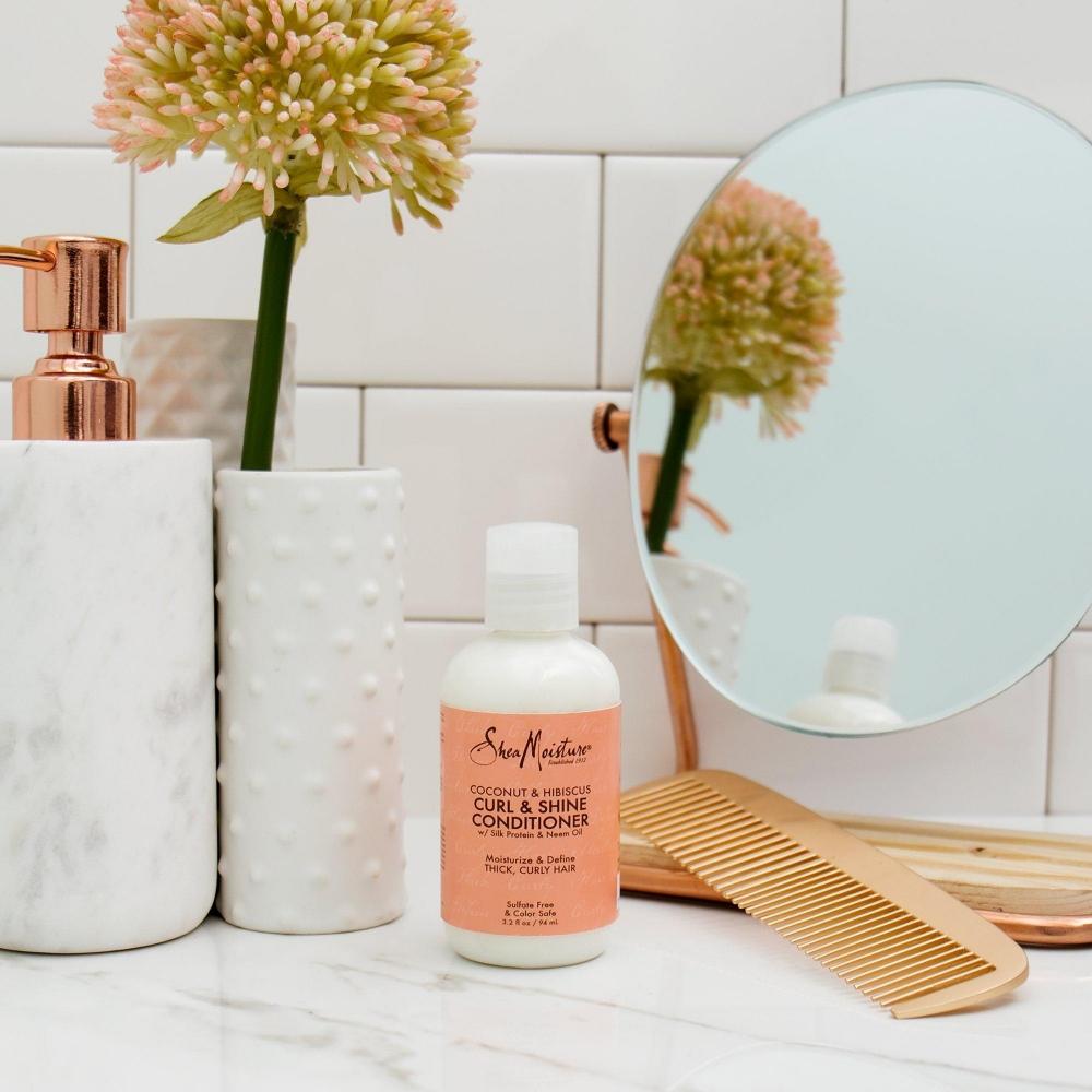 Sheamoisture Coconut Hibiscus Curl Shine Conditioner Дорожный размер 3,2 унции
