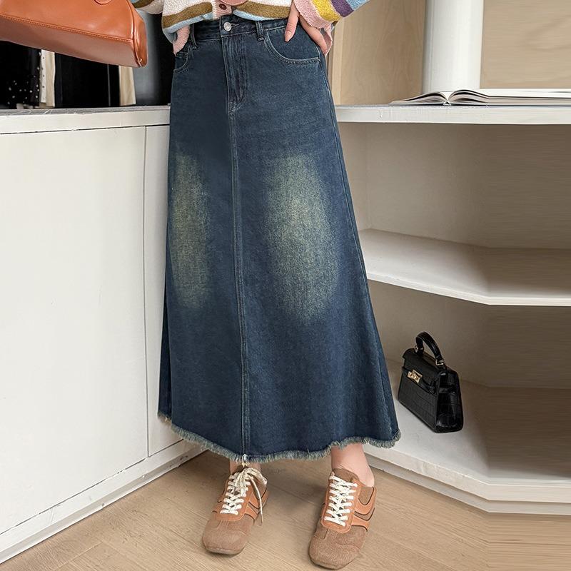 Женская ретро юбка средней длины, облегающая и свободная