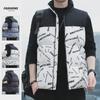 Мужской модный толстый зимний пуховый жилет - теплая, универсальная куртка с хлопковой подкладкой для пар