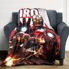Iron Man Tech Hero Flannel Blanket Super Soft Warm Cozy Blanket For Sofa Bed Office Travel Allseason Home Decor Gift