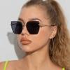 New Fashion Rimless Cat Eye Sunglasses Brand Designer Women Metal Sun Glasses Luxury Lady Uv400 Shades Eyewear
