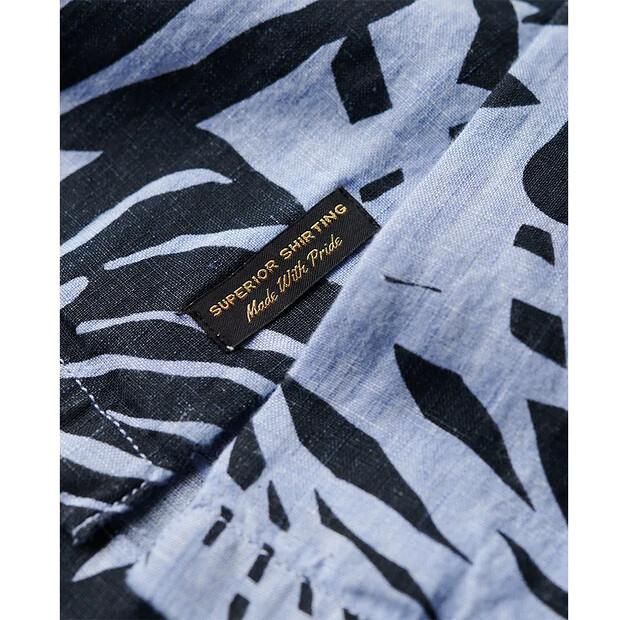 Superdry Open Collar Print рубашка с коротким рукавом