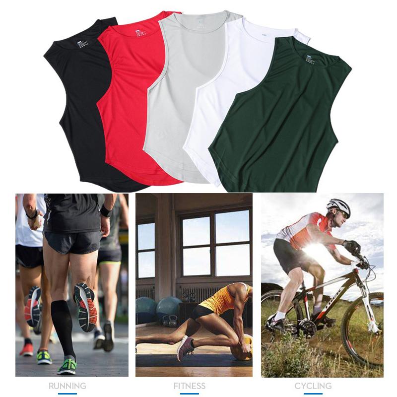 Мужская быстросохнущая спортивная дышащая майка для бега для тренировок, свободный топ без рукавов для фитнеса