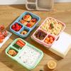 2 шт. Контейнеры для ланч-боксов Bento для взрослых и детей. Многоразовые коробки для закусок с 3 отделениями. Контейнеры для приготовления еды без BPA для школьных рабочих поездок.