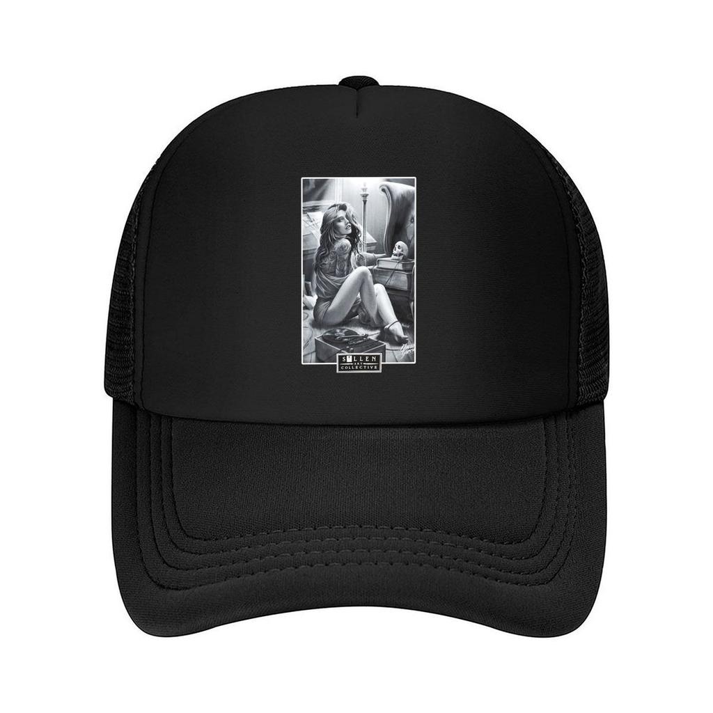 Sullen Art Collective Portrait Themed Design Mesh Baseball Cap Casual Hat Outdoor For Womens Unisex FeUnisex