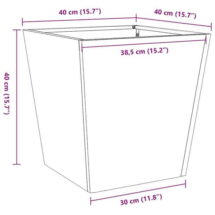 VidaXL Planter 40x40x40 Cm Stainless Steel, Outdoor Planter, Flower Box, Garden Box 851062
