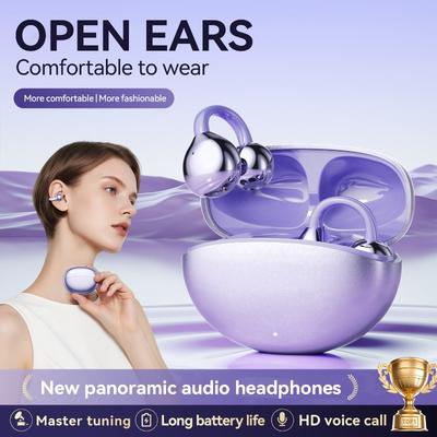 Новая беспроводная Bluetooth-гарнитура-клипса, долгий срок службы батареи, не в ухо, открытая, для длительного ношения без боли, собственная разработка