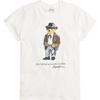 Polo Logo Bear Print Crew Neck Short Sleeve T Shirt Women Tops White WMPOKNINN820456-100