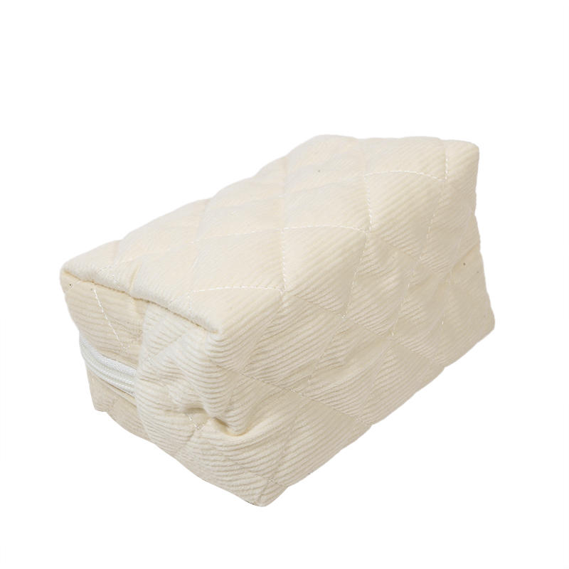 Вельветовая косметичка, симпатичная женская сумка для хранения, портативная косметичка большой вместимости