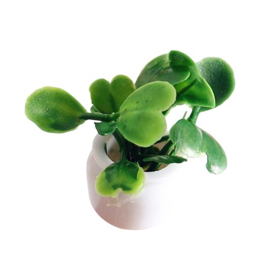 Мини-модель растения Масштаб 1/12 Домики для кукол Растения Реалистичные Микропластиковые горшки для домиков кукол Садовые аксессуары Сказочный сад Декор патио Миниатюрный