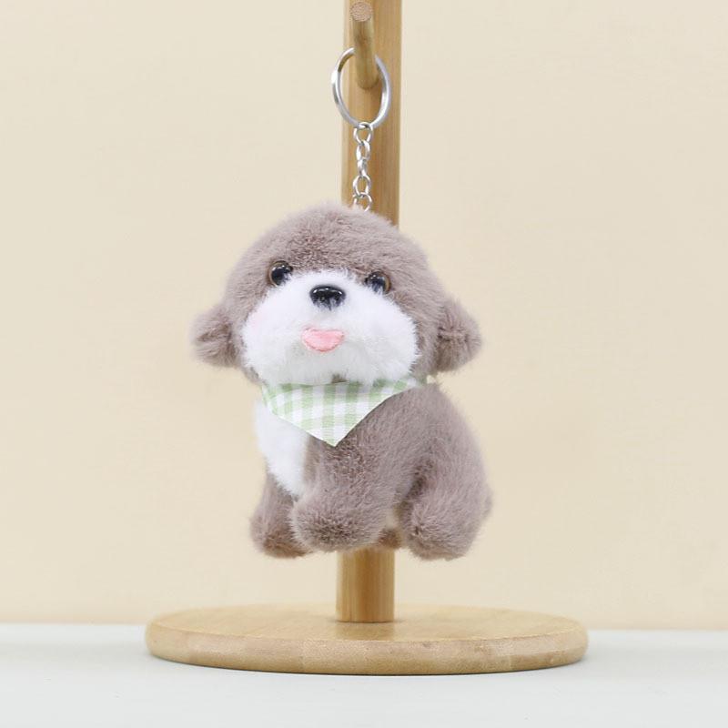 Bib Puppy Bear Doll Cartoon Plush Stuffed Toy Bag Hanging Decorations Toys