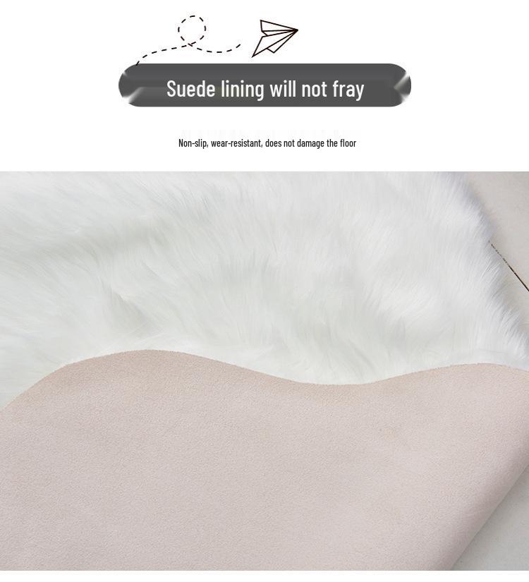 Modern Euro-Style Imitation Wool Long Pile Floor Mat for Living Room or Bedroom