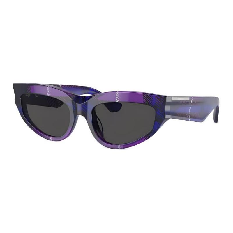 Burberry Temple Logo Cat's Eye Sunglasses Women's Purple