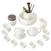 Ink Wash Mutton Fat Jade Ceramic Tea Set
