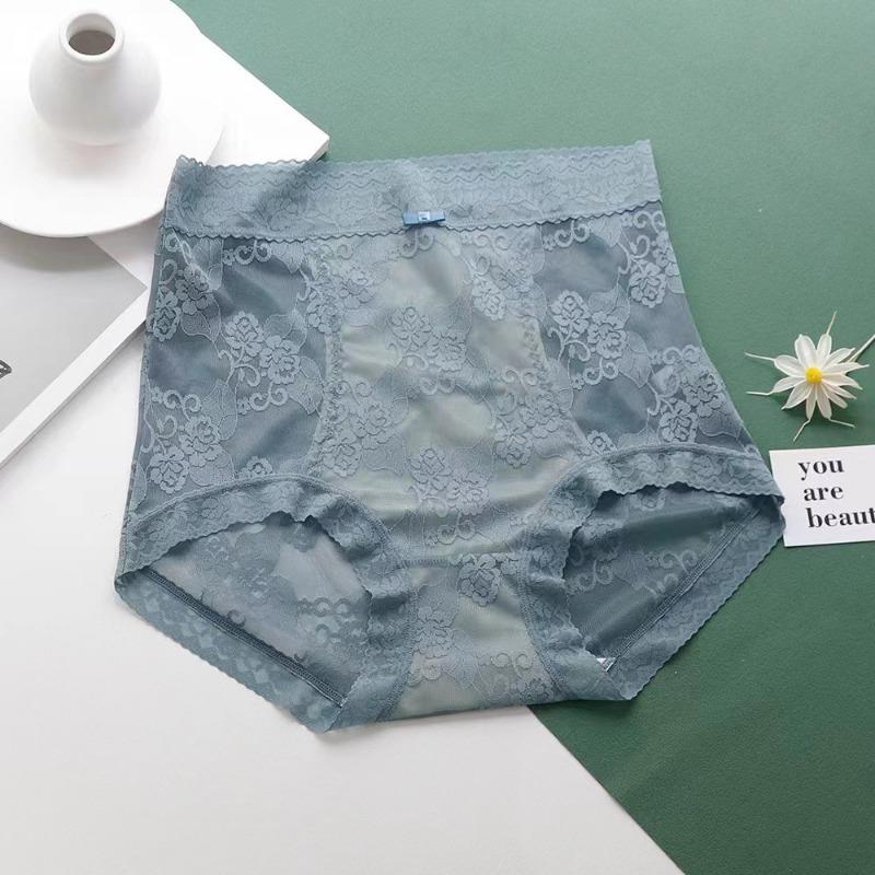 High Waisted Lightweight Compression Pants Disposable Hip Lifting Breathable Women's Triangle Pants Mulberry Silk Sexy Lace Women's Underwear Panties