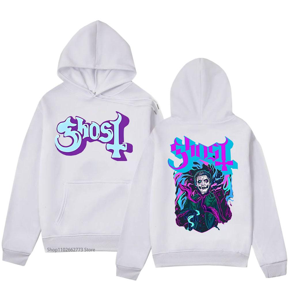 Толстовки Ghost Band с принтом музыки, толстовка женская/мужская зимняя одежда для женщин, топы с длинными рукавами Manga