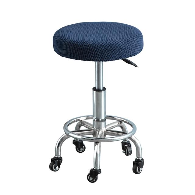 Чехол на барный стул, флисовый круглый чехол на стул, съемный чехол на табурет, твердая защита подушки сиденья, моющийся барный стул