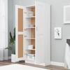 VidaXL Bibliothèque, Meuble de Rangement avec Compartiment, Armoire à Livres Salon Salle de Séjour Intérieur, Blanc Bois 802732