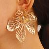 2026 Преувеличенные серьги-пусеты в виде цветка – Полые сплавные ретро модные украшения для женщин
