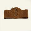 PU Leather Pu Leather Corset Adjustable Western Cowboy Belt Waist Corset Suede Wide Belt  Waistband