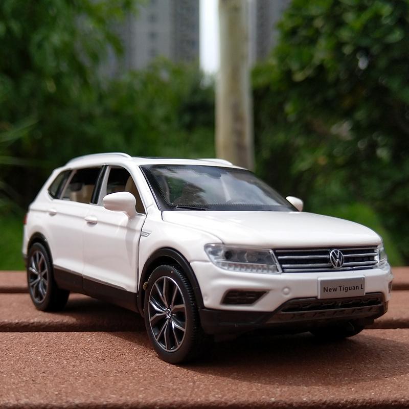 JQTYB1 WELLY 1:32 VW TIGUAN SUV Alloy Car Diecasts & Toy Vehicles Car Model Sound and Light Pull back Car Toy For Kids Gift Ornaments