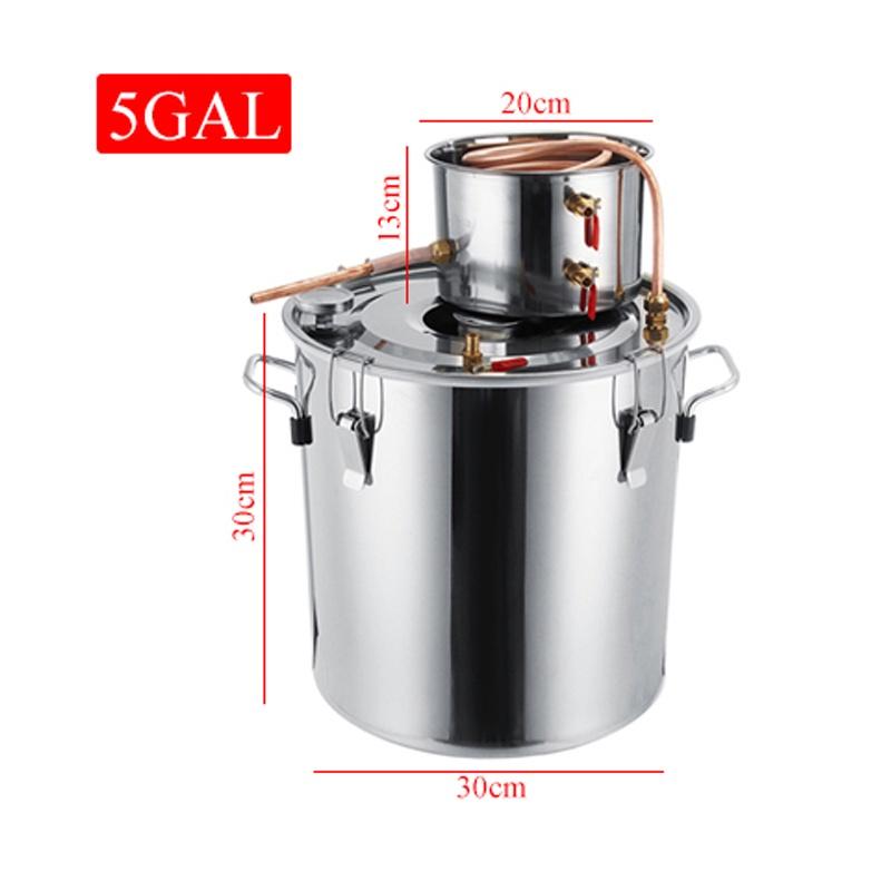 2/3/5/8 Галлонов Нержавеющая Сталь Эффективный Дистиллятор Самогонный Аппарат Дистиллятор Спирта Сделай Сам Домашний Вода Вино Эфирное Масло Набор для Пивоварения