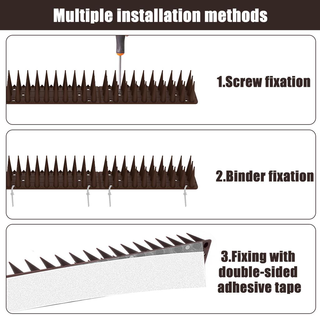 12 шт. шипов отпугиватель для кошек коврик для птиц отпугиватель для голубей пластик для сада забор крыша птицы шипы для белок