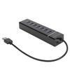 USB 3.0 Хаб 7-портовый Сплиттер с Синим Светодиодным Индикатором Высокоскоростной 5 Гбит/с BYLP107 DC 5V