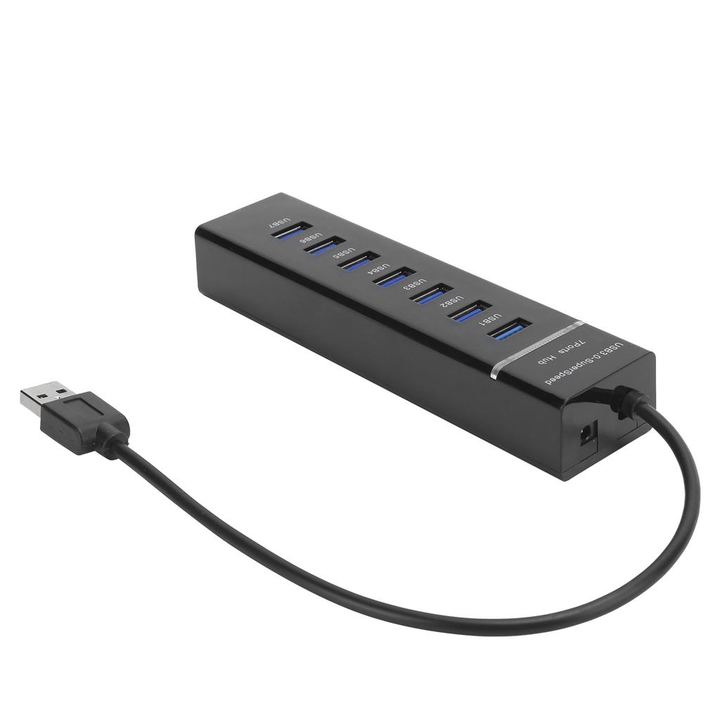 USB 3.0 Хаб 7-портовый Сплиттер с Синим Светодиодным Индикатором Высокоскоростной 5 Гбит/с BYLP107 DC 5V
