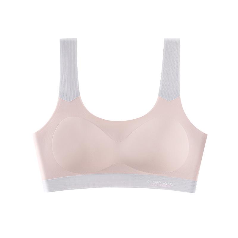 Customized girls' underwear Middle and high school students' development period seamless fixed bra Girls' sports shock-proof breathable vest