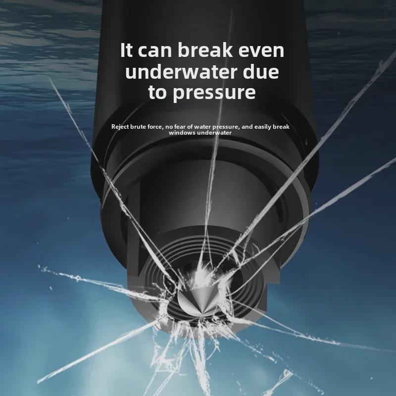 Compact Car Safety Tool: Window Breaker & Seat Belt Cutter