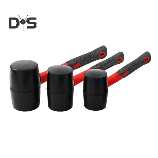 Rubber Mallet Hammer with Non-slip Handle Wear Resistant Shock Absorbing Widely Used Woodworking Camping Hammer