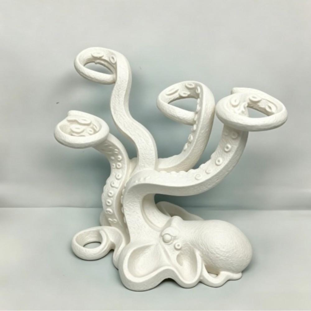 Многослотовый держатель для ручек-осьминог 3D-печать Забавный держатель для зубных щеток Форма щупальца Органайзер Статуэтка осьминога Подарок для парня