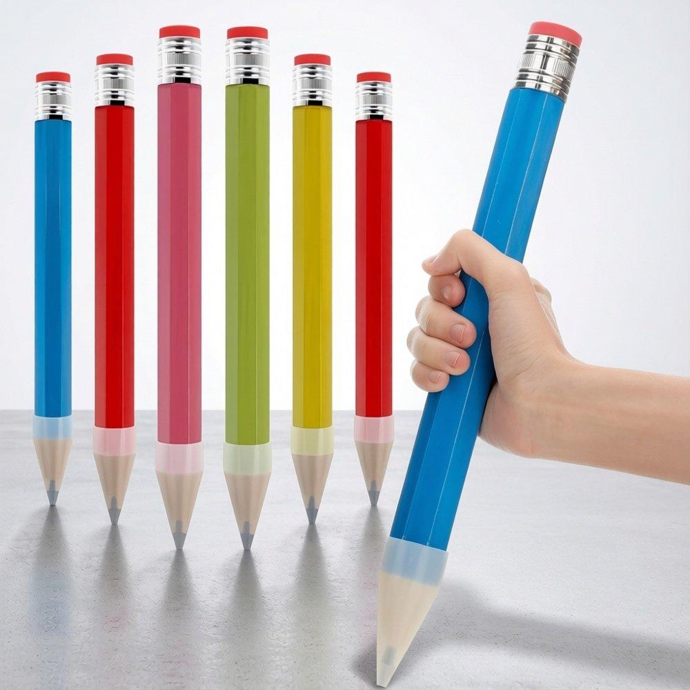 Giant Wooden Pencil Novelty Toy Performance Prop Fun Gift For Painter Artist Student Large Stationery Supplies Creative Play