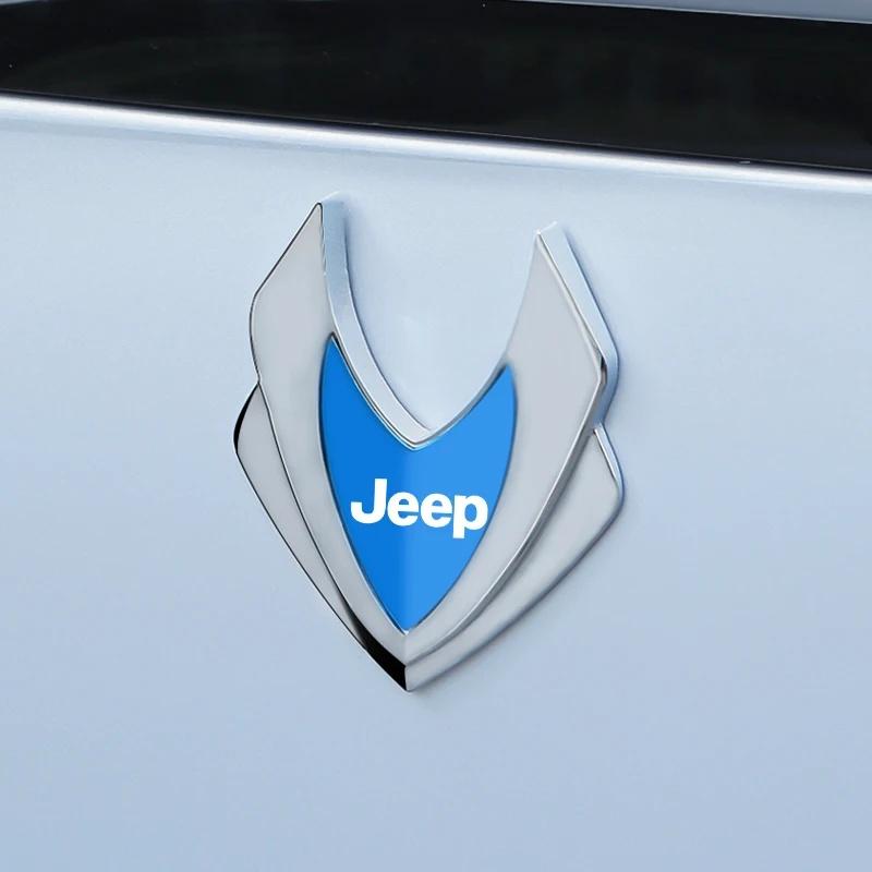 3D Metal Car Emblem Sticker for Jeep Renegade Wrangler JK JL Grand Cherokee 3D Logo Badge Decal Auto Trunk Fender Accessories AJZ1