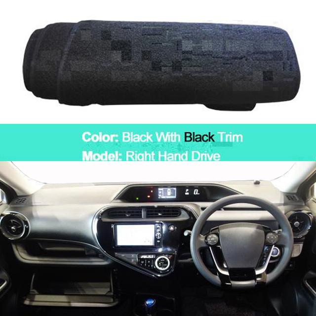 Для Toyota Aqua 2011-2019 2020 LHD RHD 2-слойный чехол на приборную панель автомобиля, ковер, накидка, ковер, ковер, коврик для приборной панели, козырек от солнца